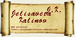 Jelisaveta Kalinov vizit kartica